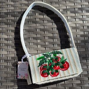 Viral Hand Beaded Tomato Bag Marshall’s NWT